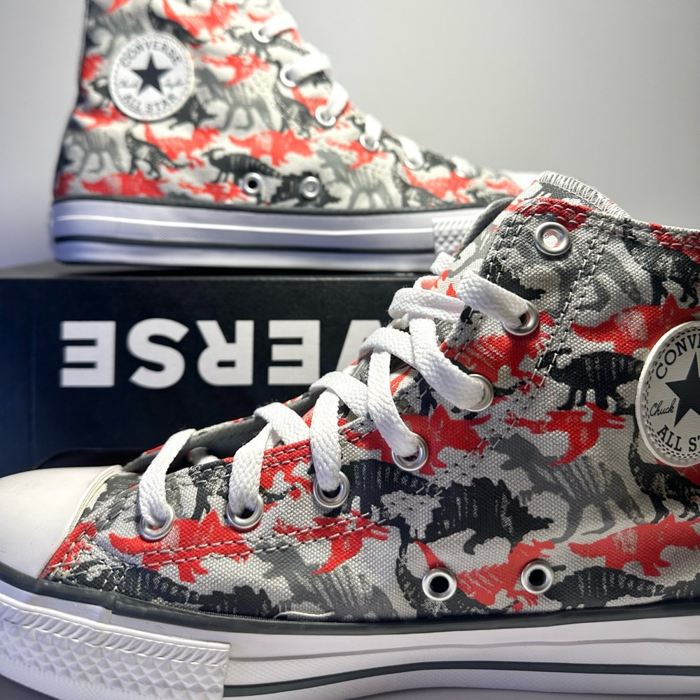 Converse All Star High GS 'Dino Daze - Mouse Dinosaur Sneakers Hi tops - Picture 2 of 12